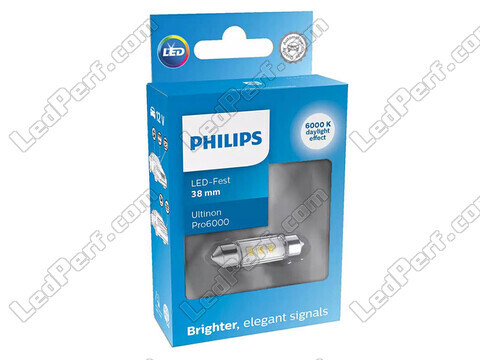 LED-Soffittenlampe C7W 38mm Philips Ultinon Pro6000 Kaltweiß 6000K - 11854CU60X1 - 12V
