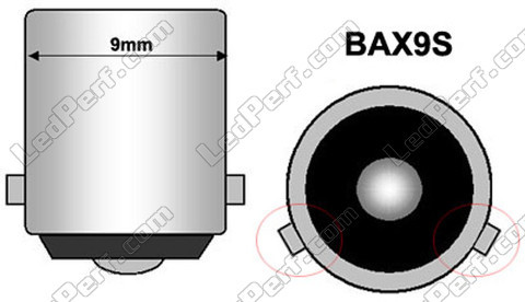 LED-Lampe BAX9S H6W Xtrem rot Xenon Effekt