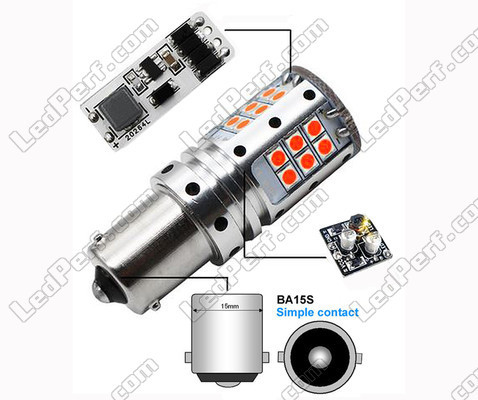 LED-Lampe P21W orange ohne BC-Fehler Leds R5W PY21W P21 5W BA15S<br />
 Montage P21W BAU15S