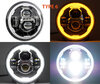 Typ 6 LED-Scheinwerfer für Harley-Davidson Super Glide T Sport 1450 - optisch Motorrad runde zugelassen