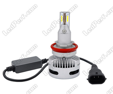 Anschluss- und Anti-Fehler-Box mit H11-LED-Lampen für Linsenscheinwerfer.