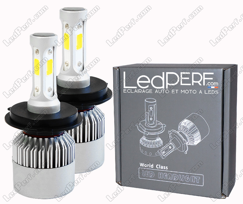 Kit H4-LED-Lampen belüftet für Auto und Motorrad - All in One