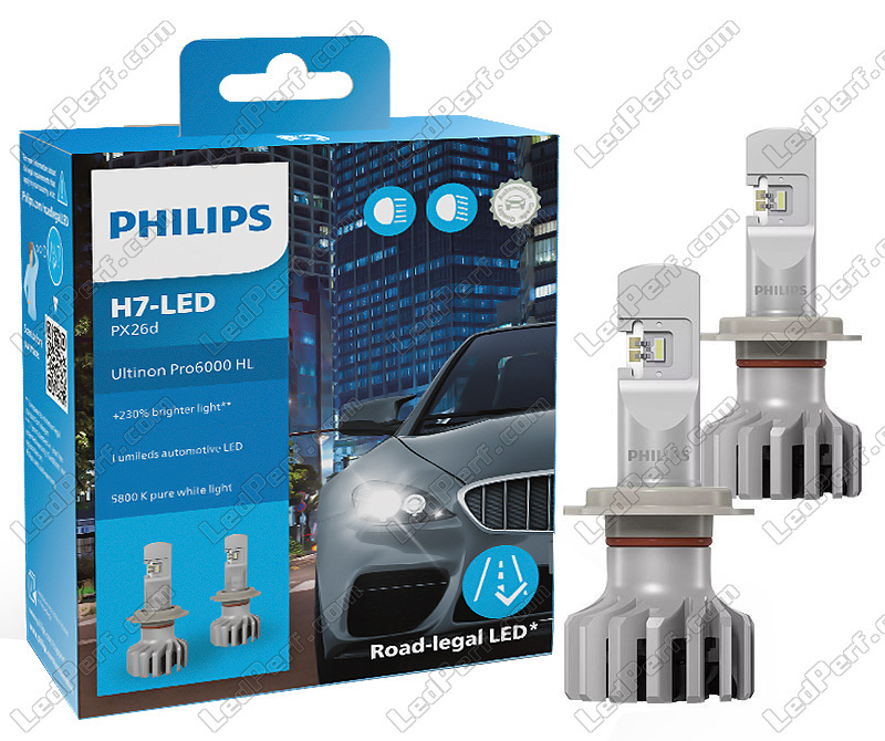H7 LED Motorrad Lampe PHILIPS Straßenzulassung Ultinon Pro6000