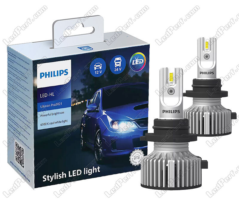 2 x LED-Lampen HB3 (9005) PHILIPS Ultinon Pro3021 6000K