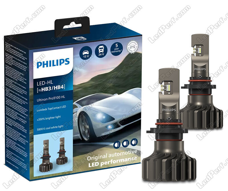 LED-Lampen-Kit HB4 (9006) PHILIPS Ultinon Pro9100 +350% 5800K