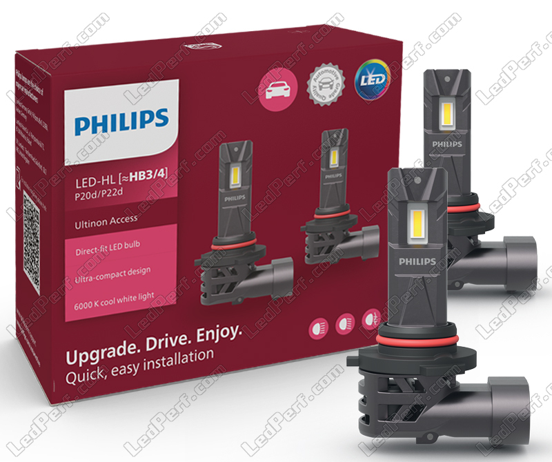 2x HB4 (9006) LED-Lampen PHILIPS Ultinon Access 6000K - Plug and Play