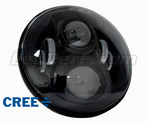 Optisch Motorrad Voll-LED schwarz für runde Scheinwerfer 7 Zoll - Typ 2