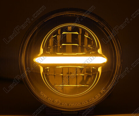 Optisch Motorrad Voll-LED Chrom für Scheinwerfer runde mit 5.75 Zoll - Typ 5