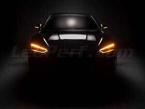 Audi A3 8V Frontansicht ausgestattet mit dynamischen Osram LEDriving® Blinker für Außenspiegel