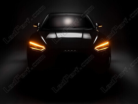 Audi A3 8V Frontansicht ausgestattet mit dynamischen Osram LEDriving® Blinker für Außenspiegel