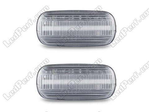 Frontansicht der sequentiellen LED-Seitenblinker für Audi A4 B7 - Transparente Farbe