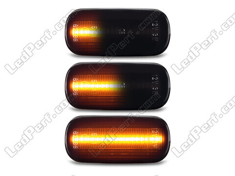 Beleuchtung der dynamischen LED-Seitenblinker in schwarz für Audi A8 D3