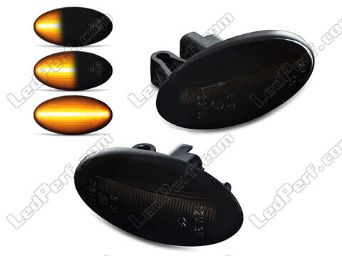 Dynamische LED-Seitenblinker für Citroen C1 - Rauchschwarze Version