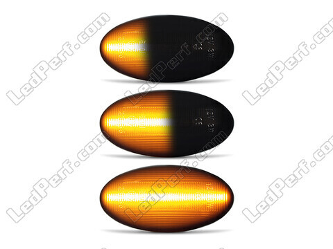 Beleuchtung der dynamischen LED-Seitenblinker in schwarz für Citroen C3 Picasso