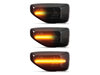 Beleuchtung der dynamischen LED-Seitenblinker in schwarz für Dacia Duster 2