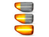 Beleuchtung der sequentiellen LED-Seitenblinker in transparent für Dacia Duster 2