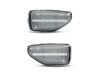 Frontansicht der sequentiellen LED-Seitenblinker für Dacia Duster 2 - Transparente Farbe