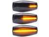 Beleuchtung der dynamischen LED-Seitenblinker in schwarz für Hyundai Coupe GK3