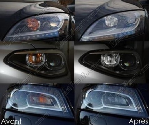 Led Frontblinker Jaguar XJ8 vor und nach