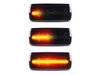 Beleuchtung der dynamischen LED-Seitenblinker in schwarz für Jeep Compass