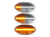 Beleuchtung der sequentiellen LED-Seitenblinker in transparent für Mazda 2 phase 2