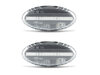 Frontansicht der sequentiellen LED-Seitenblinker für Mazda 3 phase 1 - Transparente Farbe