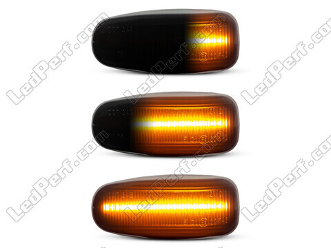 Beleuchtung der dynamischen LED-Seitenblinker in schwarz für Mercedes SLK (R170)
