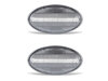 Frontansicht der sequentiellen LED-Seitenblinker für Mini Cabriolet II (R52) - Transparente Farbe