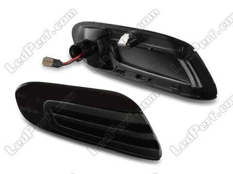 Seitenansicht der dynamischen LED-Seitenblinker für Mini Cabriolet IV (F57) - Rauchschwarze Version