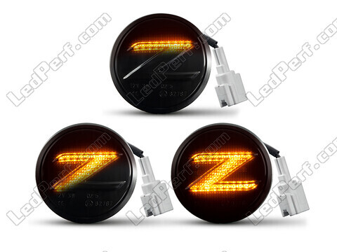 Beleuchtung der dynamischen LED-Seitenblinker in schwarz für Nissan 370Z