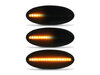 Beleuchtung der dynamischen LED-Seitenblinker in schwarz für Nissan Micra IV