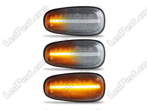 Beleuchtung der sequentiellen LED-Seitenblinker in transparent für Opel Astra G