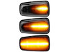 Beleuchtung der dynamischen LED-Seitenblinker in schwarz für Peugeot 106