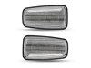Frontansicht der sequentiellen LED-Seitenblinker für Peugeot 106 - Transparente Farbe