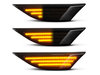Beleuchtung der dynamischen LED-Seitenblinker in schwarz für Porsche Boxster (981)