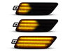 Beleuchtung der dynamischen LED-Seitenblinker in schwarz für Porsche Macan