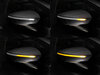 Verschiedene Phasen der Lichtabfolge der dynamischen Osram LEDriving® Blinker für Seat Arona Außenspiegel