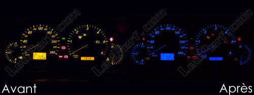 LED-Pack für Tacho/Armaturenbrett für Toyota Avensis MK2 blau / rot / Weiß  / grün