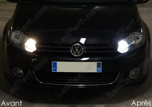 Tagfahrlicht- und Fernlicht-Paket H15 mit Xenon-Effekt für Volkswagen Golf 6