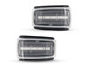 Frontansicht der sequentiellen LED-Seitenblinker für Volvo S40 - Transparente Farbe