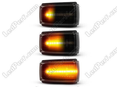 Beleuchtung der dynamischen LED-Seitenblinker in schwarz für Volvo S40
