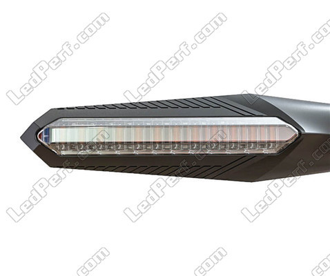 Sequentieller LED-Blinker für Aprilia Mojito 125 Frontansicht.