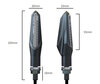 Gesamtabmessungen der Dynamische LED-Blinker mit Tagfahrlicht für Can-Am RS et RS-S (2009 - 2013)