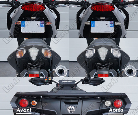 Led Heckblinker Harley-Davidson Custom  1200  (2011 - 2020) vor und nach