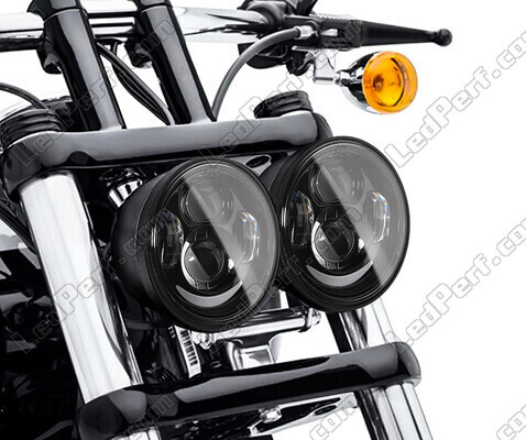 LED-Scheinwerfer für Harley-Davidson Fat Bob 1690 - Zugelassene runde Motorradoptiken