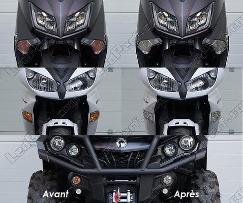 Led Frontblinker Harley-Davidson XL 1200 R Roadster vor und nach