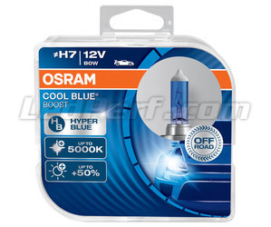 Glühlampen H7 Osram Cool Blue Boost 5000K Xenon-Effekt Ref: 62210CBB-HCB in Verpackung mit 2 Glühlampen
