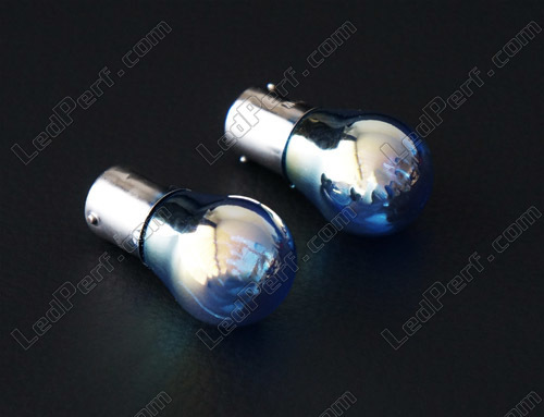 Pack mit 2 Lampen P21/5W Platin (Chrom) - Weiß pure für Scheinwerfer /  Tagfahrlicht (DRL)