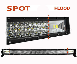 LED-Light-Bar Gebogen Combo 240 W 19400 Lumen 1022 mm Spot VS Flood