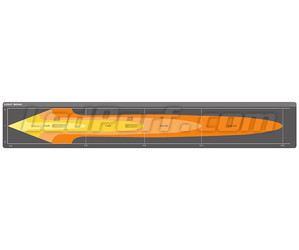 Grafik des Lichtstrahls Combo der LED-Light-Bar Osram LEDriving® LIGHTBAR FX500-CB